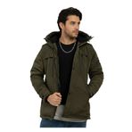 blayn jeans Erkek Polarlı Kürklü Su Ve Rüzgar Geçirmez Kapüşonlu Kışlık Mont & Kaban & Parka Haki L