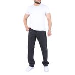 blayn jeans Erkek Siyah Baggy Kot Pantolon - Geniş Kalıp Günlük Rahat Denim Jean Kahverengi 33