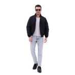 blayn jeans Erkek Siyah Mevsimlik Mont – Dik Yaka, Fermuarlı, Hafif Bomber Ceket Siyah S