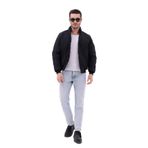 blayn jeans Erkek Siyah Mevsimlik Mont – Dik Yaka, Fermuarlı, Hafif Bomber Ceket Siyah XL