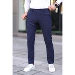 blayn jeans Erkek Slim Fit Keten Pantolon – Esnek Kumaş Şık & Günlük Model Lacivert 34