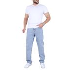 blayn jeans Erkek Toz mavi Baggy Kot Pantolon - Geniş Kalıp Günlük Rahat Denim Jean Toz mavi 33