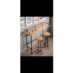 Blbndesign Dekoratif Borudan Sehpa Ve Tabure 3'lü Set Raf No:270