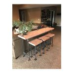 Blbndesign Dekoratif Borudan Sehpa Ve Tabure 4'lu Set Raf No:256