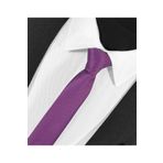 BLC Basic Line Co. Ekstra Ince Açık Mürdüm Renk Düz Slim Fit 4 Cm Genişliğinde Kravat Mendil Seti Slim Fit Dar
