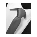 BLC Basic Line Co. Ekstra Ince Füme Renk Düz Slim Fit 4 Cm Genişliğinde Kravat Mendil Seti Slim Fit Dar