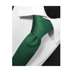 BLC Basic Line Co. Ekstra Ince Yeşil Renk Düz Slim Fit 4 Cm Genişliğinde Kravat Mendil Seti Slim Fit Dar