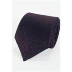 BLC Basic Line Co. Lacivert & Bordo Şal Desenli Mikrofiber Kravat ve Mendil Takımı - 7 cm Modern Kesim