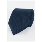 BLC Basic Line Co. Lacivert Zemin Üzerine Mavi Kare Noktalı Mikrofiber Kravat ve Mendil – 7 cm Modern Kesim