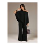 blck & premium Ayrobin Kumaş Yazlık Trend Pelerin Pantolon Alt Üst Takım - DO345675