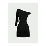 blck & premium Mini Fiyonklu Elbise