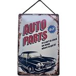 Blechemma Sac Levha Kordonlu 30 x 20 cm Vintage Levha Auto Parts 00-24 saat Open - Sac Emma