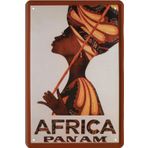 Blechschild 20 x 30 cm Africa African 1811 Tin Retro Metal Duvar Plakası