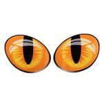 Blelsa 2Pcs 3D Funny Cat Eyes Car Sticker Cute Simulation Reflective Auto Decal Rearview Mirror Window Cover Decoration Exterior 1