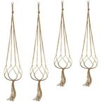 Blelsa 4Pcs rame Plant Hanger Vintage Rope Basket ndoor Flower Pot Holder 4 Adet