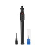 Blelsa Elektrikli Mikro Gravür Kalemi Gravür Makinesi Kablosuz DIY Oyma Aletleri Gravür Seti Elmas Uçlu Bit ile DIY Mücevher Metal Cam Plastik Ahşap Seramik Taş için Yedek Siyah