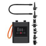 Blelsa Taşınabilir Kürek Tahtası Pompası 20PSI Yüksek Basınçlı Elektrikli Hava Kompresörü Pompası Şişme Bot, Kayak, Havuz, Sörf Tahtası, Stand-up Kürek Tahtası için 6 Nozullu Şişirme ve Söndürme
