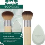 Blend + Blur Makyaj Fırçası ve Sünger Duo, Makyaj Blender Sünger ve Fondöten Fırçası, Sıvı ve Krem Makyaj, Bulut Cildi, Çevre Dostu, Lateks Içermez, Zulüm Içermez, & Vegan, 2 Adet - Option-1
