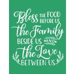 Bless The Family Kendinden Yapışkanlı İpek Serigrafi Şablonları, El Sanatları Kutsaması Tebeşir Şablon Transferleri için Ev Serigrafi Şablonları Ahşap Tişört Kumaş Kart Üzerine Boyama için Yeniden