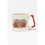 Blessed Mom Baskılı Anneler Günü Hediyelik Kırmızı Kulplu Modern Seramik Kupa, QBLK5024-KR