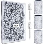 BLESWIN 200 adet çivi zımpara bandı, 180 Grit Zebra zımpara bandı, tırnak matkabı için ince kum zımpara bantları, 3/32 inç tırnak zımpara ucu, doğal, jel tırnak, kum bandı 180 kum seti, manikür ve pedikür