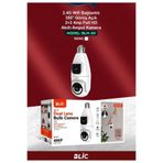 Blic 4MP Çift Lens Ampul IP Kamera | 360° Panoramik WiFi Akıllı Güvenlik Kamerası.