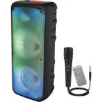 Blic Bls-49 16W Rgb Bluetooth Mikrofonlu Kumandalı Kareoke Haporlör Kablosuz Wirelees Hoparlör - Siyah