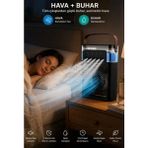 Blic BWFN10 Siyah Buzlu Vantilatör Mini Fan 5 Spreyli Su Püskürtmeli 600 ml Buhar Makinesi Nemlendirici Mini Klima - Ahşap - Bej - Siyah