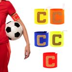 Bliceon Futbol için kaptan bandajı, 5'li set elastik kaptan bileklik, çok renkli, cırt cırtlı bant, yetişkinler için spor oyun rehberi bağı, lastik bant, takım ve antrenman için optimum uyum