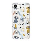 Blingy's Cep Telefonu Kılıfı, Eğlenceli Köpek Stili Sevimli Evcil Hayvan Desenli Komik Karikatür Hayvan Tasarımı Şeffaf Yumuşak TPU Koruyucu Şeffaf Kılıf 15,5 cm (Çizgi Film Köpekler, SE4)
