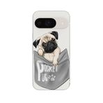 Blingy's Google Pixel 9 için Kılıf, Eğlenceli Pug Tarzı Sevimli Köpek Deseni Komik Yaratıcı Karikatür Hayvan Tasarımı Şeffaf Yumuşak TPU Koruyucu Şeffaf Kılıf Google Pixel 9 6,3 inç (Cep Pug) ile