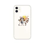 Blingy's iPhone 11 için Kılıf (6,1 inç), Sonbahar Yaprakları ile Sevimli Rakun Tasarımı Komik Karikatür Hayvan Tarzı Şeffaf Yumuşak TPU Koruyucu Şeffaf Kılıf iPhone 11 6.1 inç ile Uyumlu (Dostu Rakun)