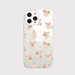 Blingy's iPhone 13 Pro Kılıfı (15,5 cm), Komik Domuz Pizza Yiyor Sevimli Karikatür Hayvan Tarzı Şeffaf Yumuşak TPU Koruyucu Şeffaf Kılıf iPhone 13 Pro 6,1 inç (Gıda Domuzu) ile Uyumlu