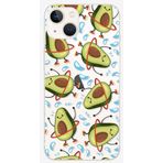 Blingy's iPhone 14 Kılıfı, Sevimli Avokado Tarzı Komik Tropikal Karikatür Meyve Tasarımı Şeffaf Yumuşak TPU Koruyucu Şeffaf Kılıf iPhone 14 6,1 inç (Dancing Avokados) ile Uyumlu
