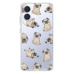 Blingy's S25 Kılıf, Eğlenceli Pug Tasarım Sevimli Köpek Desen Komik Karikatür Hayvan Tarzı Şeffaf Yumuşak TPU Koruyucu Şeffaf Kılıf (Pug Stili)