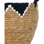 Bliss Beyaz Hasır Kulplu Sepet Saksı Çamaşır Çocuk Odası Oyuncak Düzenleyici Saklama Sepeti Organizer 28CM - 28 Cm