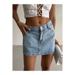 Bliss Kadın Mini Denim Etek Basic Jean Etek Yazlık Şık