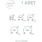 Blisse Piercing Unisex 316L Cerrahi Çelik Septum Tragus Helix Piercing - 14 mm - Gümüş