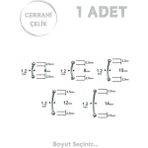 Blisse Piercing Unisex Cerrahi Çelik 2.5mm Toplu Rook Kaş Daith Helix Kıkırdak Piercing - 14 mm - Gri