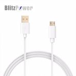 BlitzPower Beyaz Android İçin Micro USB Şarj Kablosu