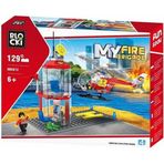Blocki Myfirebrigade 129 Parça İtfaiye Helikopter Pisti