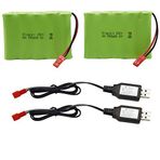 Blomiky JST Fişli ve USB Şarj Kablosu ile 2'li Paket 6V 900mAh AA Pil Paketi Yeni Huina 540 520 RC Buldozer ve 510 Ekskavatör 540 Pil 2