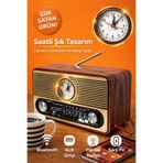 BLOMSTER Everton Rt-566 Saat Özellikli Bluetooth Nostaljik Radyo Müzik Çalar