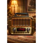 BLOMSTER Everton Rt-722 Nostaljik Tasarımlı Dijital Ekranlı Bluetooth Radyo Müzik Çalar