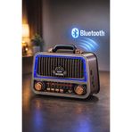 BLOMSTER EVERTON RT-770 LED ÖZELİKLİ NOSTAJIK RADYO MÜZİK ÇALAR BLUETHOOT