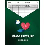 Blood Pressure Logbook: Easily Monitor and Track Your Blood Pressure at Home for a Span of Two Years | 8.5” x 11" Inches | 110 Pages