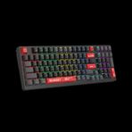 Bloody WS98 Siyah Q Türkçe 2.4G + Bluetooth Kablosuz RGB Hot Swapple Mekanik Klavye-Red Plus Switch