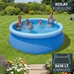 Blooma Yuvarlak Aile Havuzu 305 x 76 cm Dayanıklı PVC Malzemeden Kolay Kurulum Özelliği ile