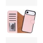 BloomCase Magic Wallet Blush Hakiki Deri iPhone 17 Air(6.5") Cüzdanlı Telefon Kılıfı