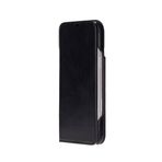 BloomCase Sonat Obsidian Black Hakiki Deri iPhone 17(6.3") Folio Kılıfı